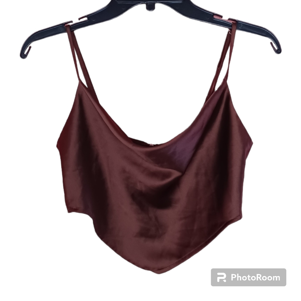 Forever 21 Brown Silky Handkerchief Top